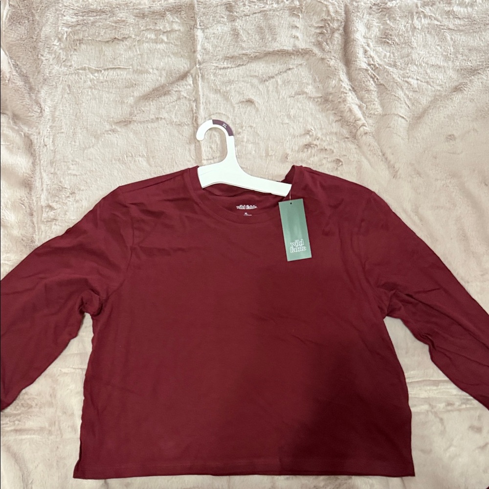 Wild Fable Kids Maroon Long Sleeve Top